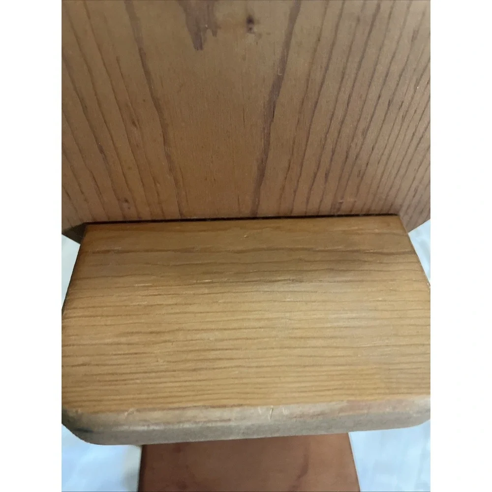 Vintage 3 Tier Wooden Heart Shape Shelf with Peg Cottagecore Grandma Country